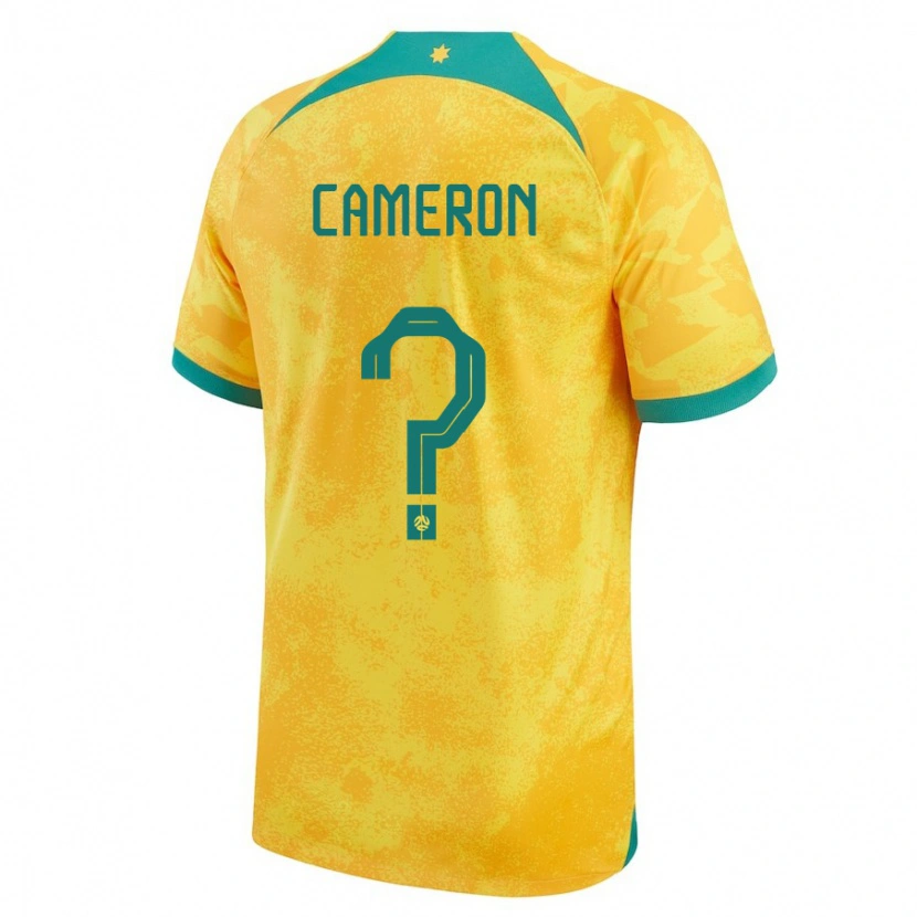 Danxen Børn Australien Jesse Cameron #0 Gylden Hjemmebane Spillertrøjer 24-26 Trøje T-Shirt