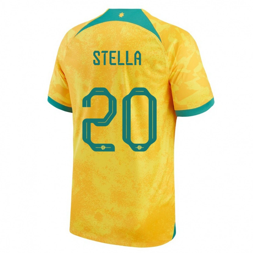 Danxen Børn Australien Xavier Stella #20 Gylden Hjemmebane Spillertrøjer 24-26 Trøje T-Shirt