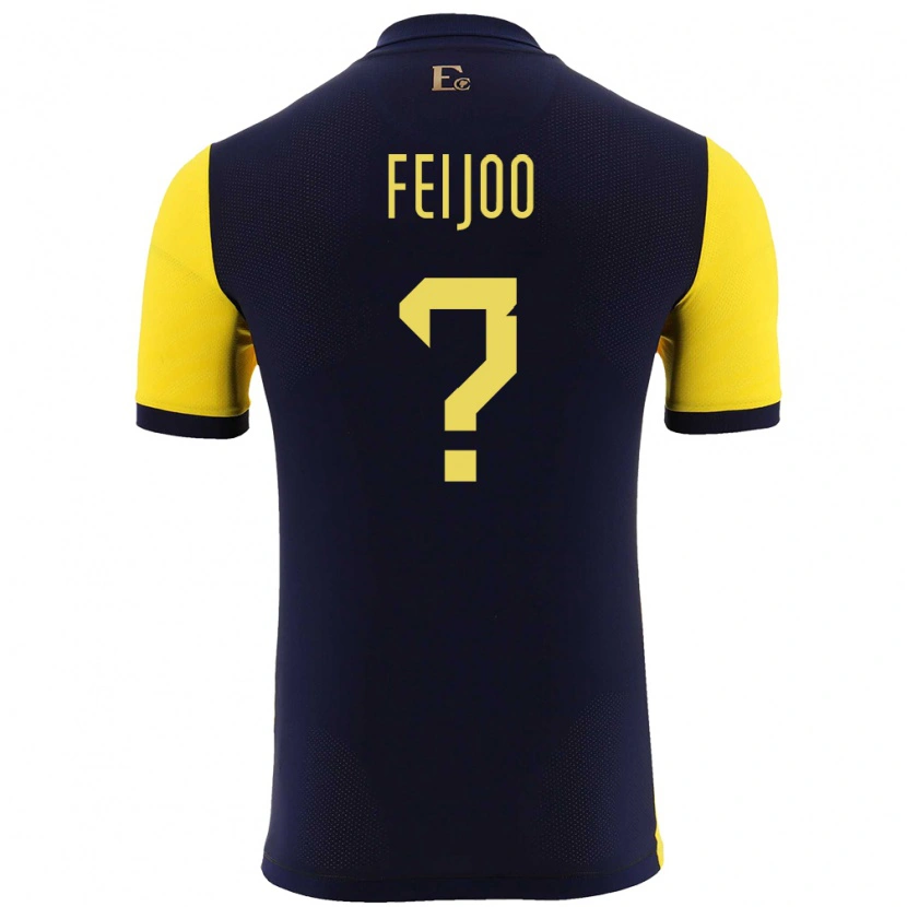 Danxen Børn Ecuador Jostin Feijoo #0 Gul Hjemmebane Spillertrøjer 24-26 Trøje T-Shirt