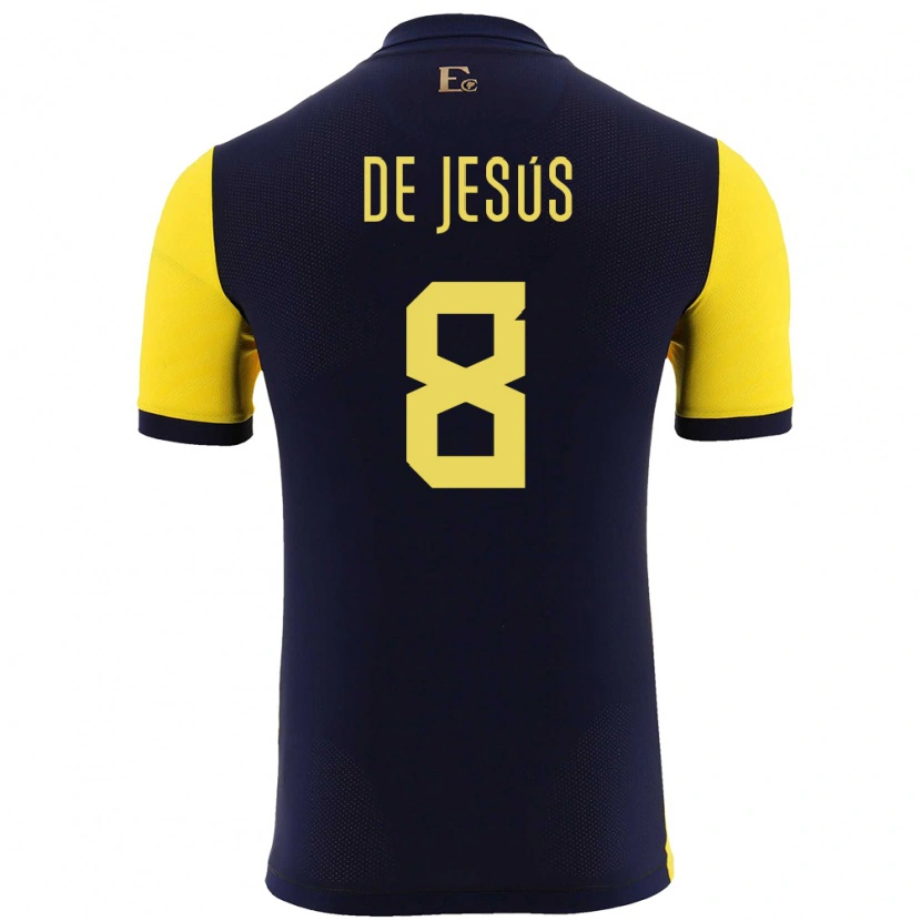 Danxen Børn Ecuador Geremy De Jesús #8 Gul Hjemmebane Spillertrøjer 24-26 Trøje T-Shirt