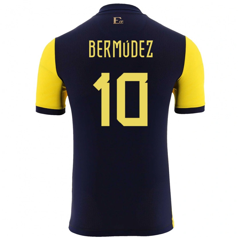 Danxen Børn Ecuador Michael Bermúdez #10 Gul Hjemmebane Spillertrøjer 24-26 Trøje T-Shirt