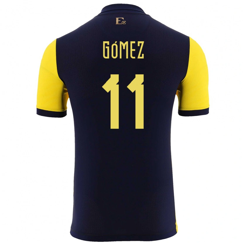 Danxen Børn Ecuador Jandry Gómez #11 Gul Hjemmebane Spillertrøjer 24-26 Trøje T-Shirt