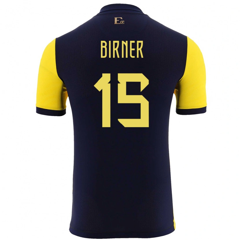 Danxen Børn Ecuador Benny Birner #15 Gul Hjemmebane Spillertrøjer 24-26 Trøje T-Shirt