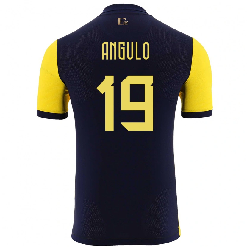 Danxen Børn Ecuador Juan Angulo #19 Gul Hjemmebane Spillertrøjer 24-26 Trøje T-Shirt