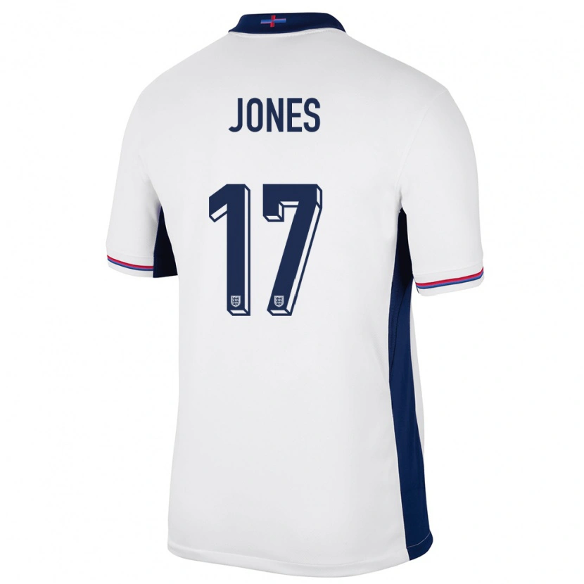 Danxen Børn England Curtis Jones #17 Hvid Hjemmebane Spillertrøjer 24-26 Trøje T-Shirt