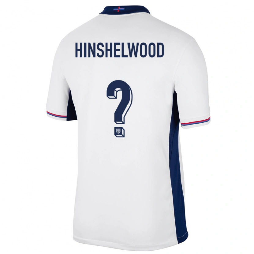 Danxen Børn England Jack Hinshelwood #0 Hvid Hjemmebane Spillertrøjer 24-26 Trøje T-Shirt