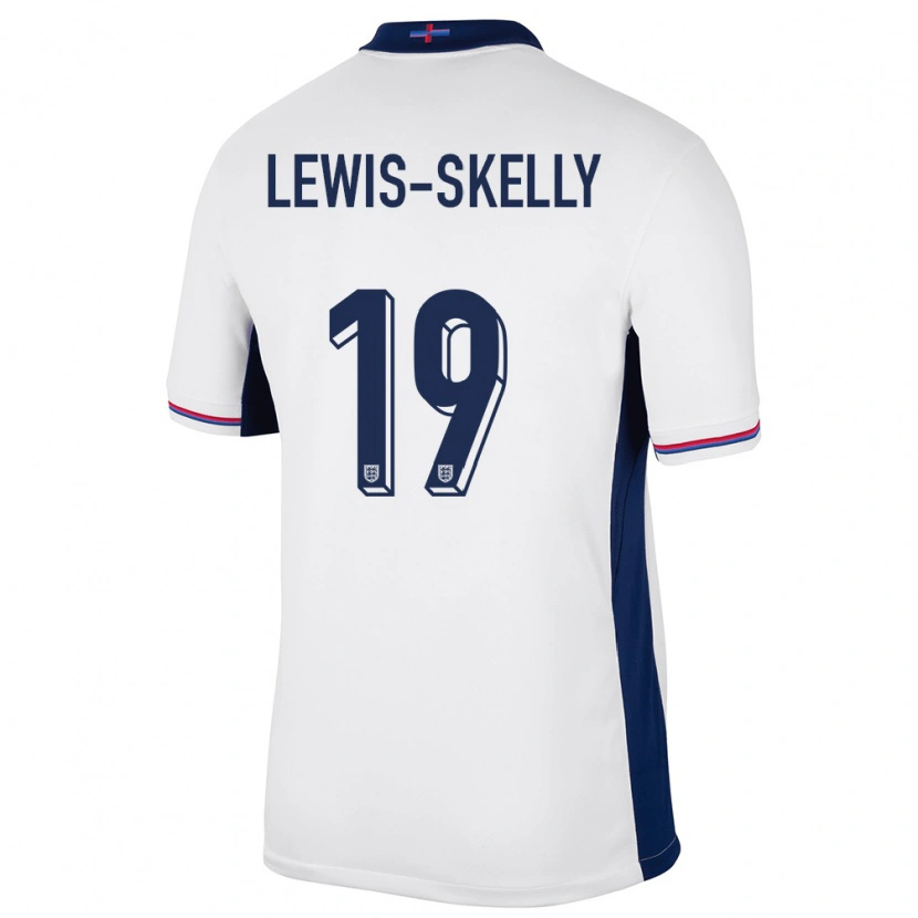 Danxen Børn England Myles Lewis-Skelly #19 Hvid Hjemmebane Spillertrøjer 24-26 Trøje T-Shirt