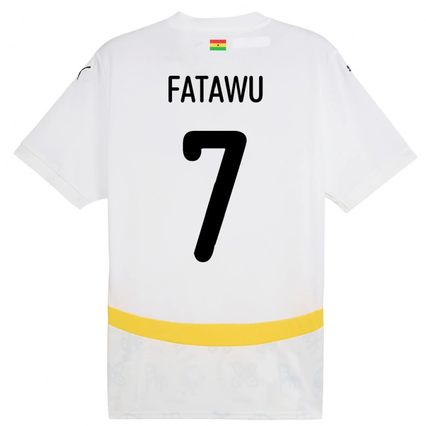 Danxen Børn Ghana Issahaku Fatawu #7 Hvid Hjemmebane Spillertrøjer 24-26 Trøje T-Shirt