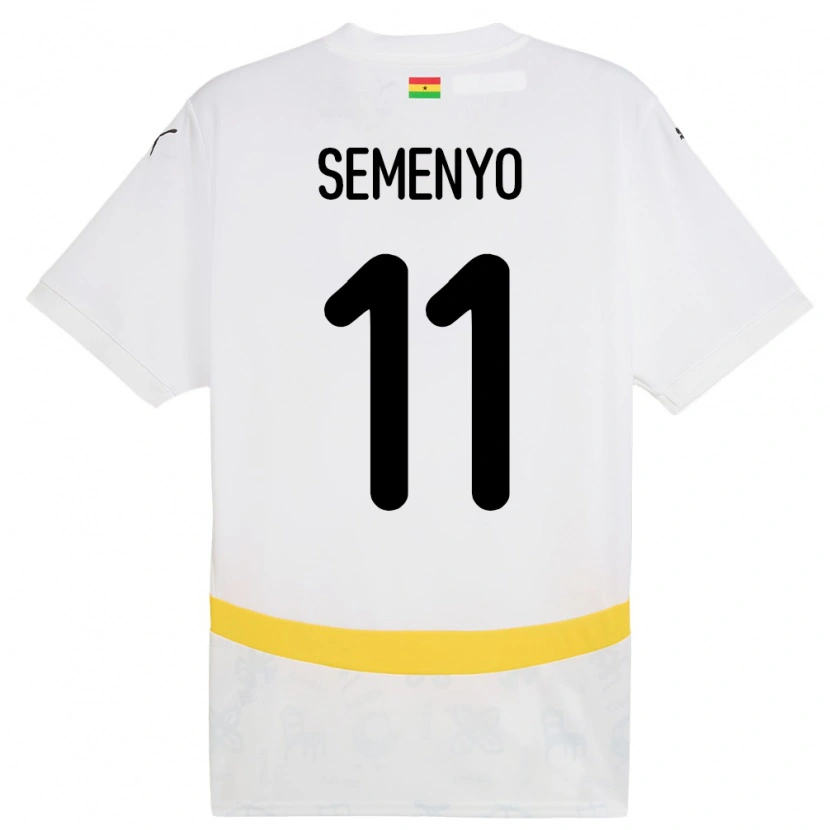 Danxen Børn Ghana Antoine Semenyo #11 Hvid Hjemmebane Spillertrøjer 24-26 Trøje T-Shirt