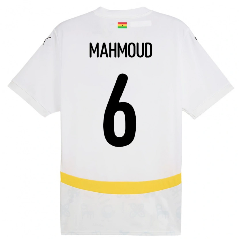 Danxen Børn Ghana Mohaison Mahmoud #6 Hvid Hjemmebane Spillertrøjer 24-26 Trøje T-Shirt