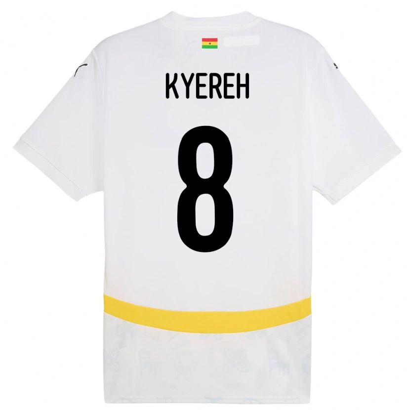 Danxen Børn Ghana Daniel-Kofi Kyereh #8 Hvid Hjemmebane Spillertrøjer 24-26 Trøje T-Shirt