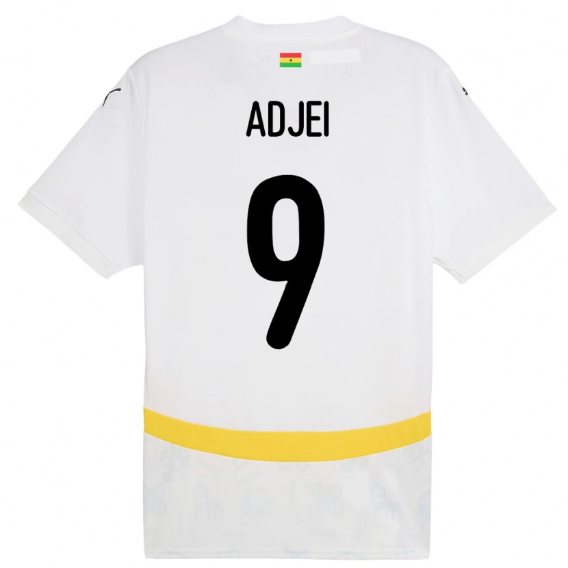 Danxen Børn Ghana Vivian Adjei #9 Hvid Hjemmebane Spillertrøjer 24-26 Trøje T-Shirt