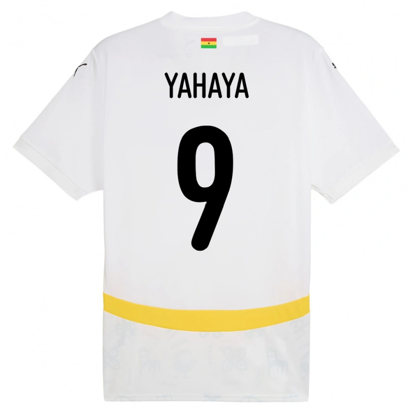 Danxen Børn Ghana Mohammed Yahaya #9 Hvid Hjemmebane Spillertrøjer 24-26 Trøje T-Shirt