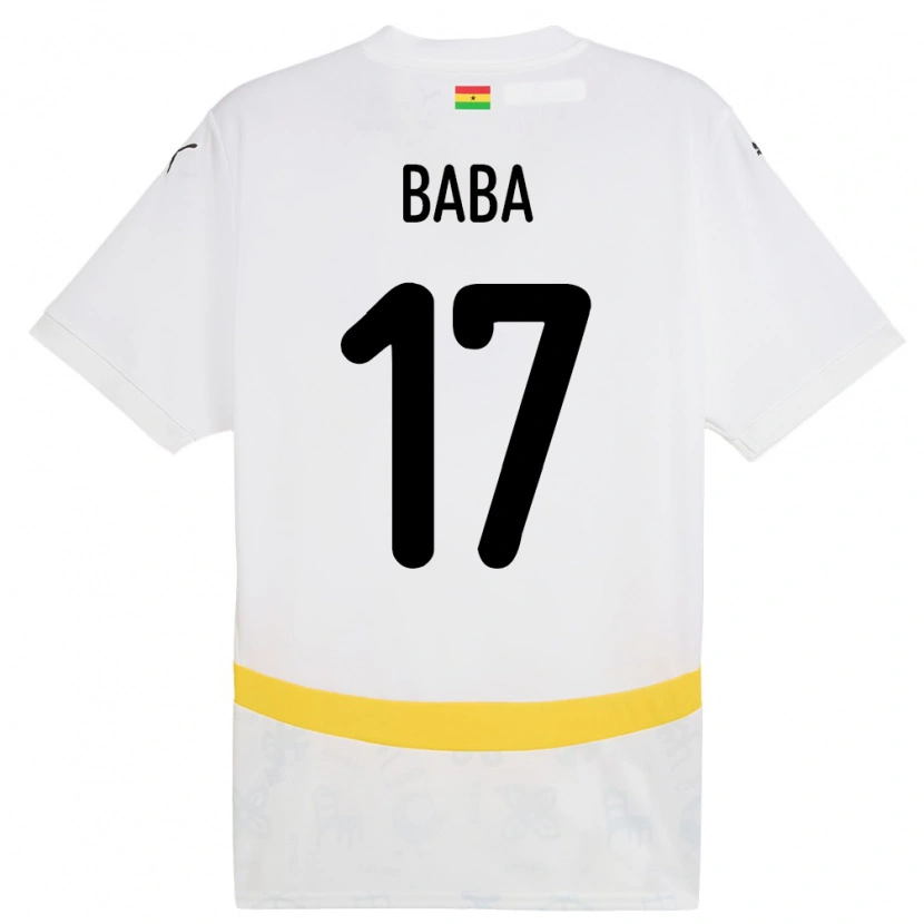 Danxen Børn Ghana Abdul-Rahman Baba #17 Hvid Hjemmebane Spillertrøjer 24-26 Trøje T-Shirt