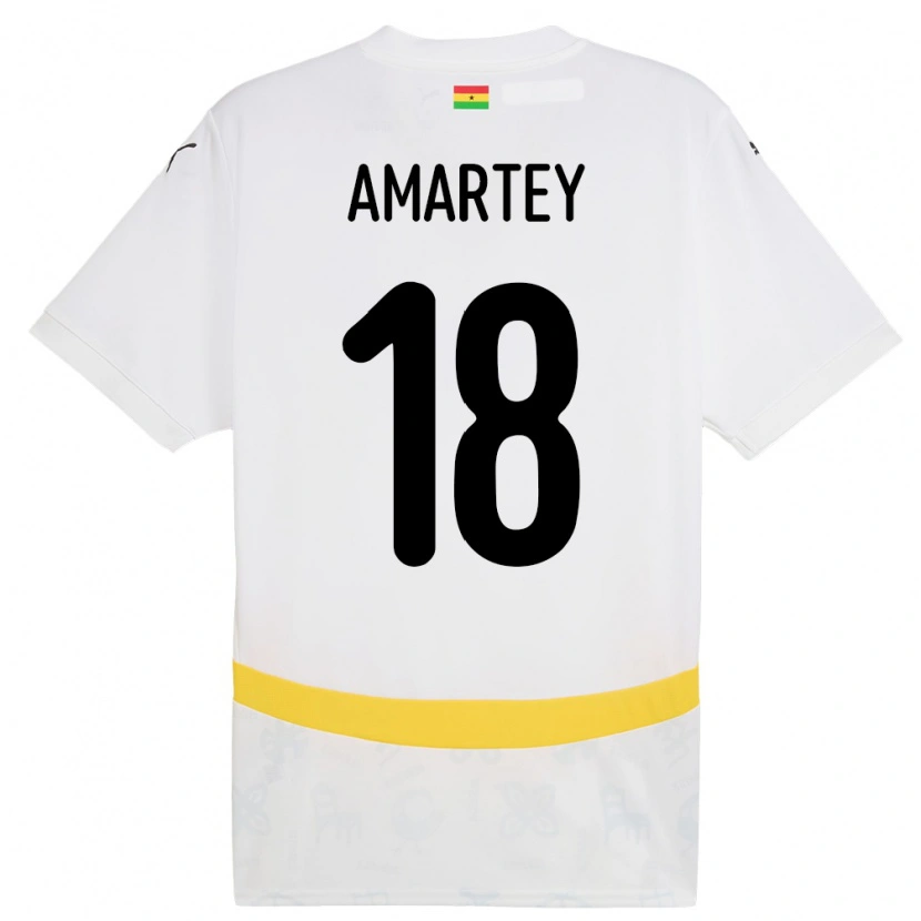 Danxen Børn Ghana Daniel Amartey #18 Hvid Hjemmebane Spillertrøjer 24-26 Trøje T-Shirt