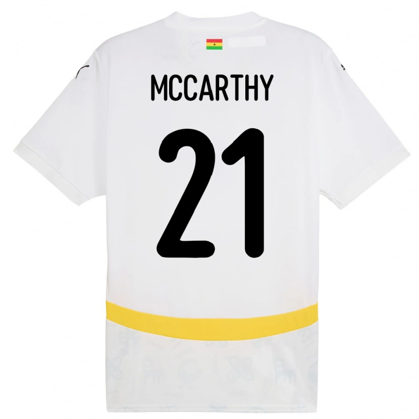 Danxen Børn Ghana Kerrie Mccarthy #21 Hvid Hjemmebane Spillertrøjer 24-26 Trøje T-Shirt