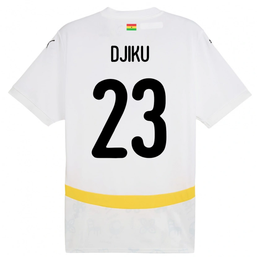 Danxen Børn Ghana Alexander Djiku #23 Hvid Hjemmebane Spillertrøjer 24-26 Trøje T-Shirt