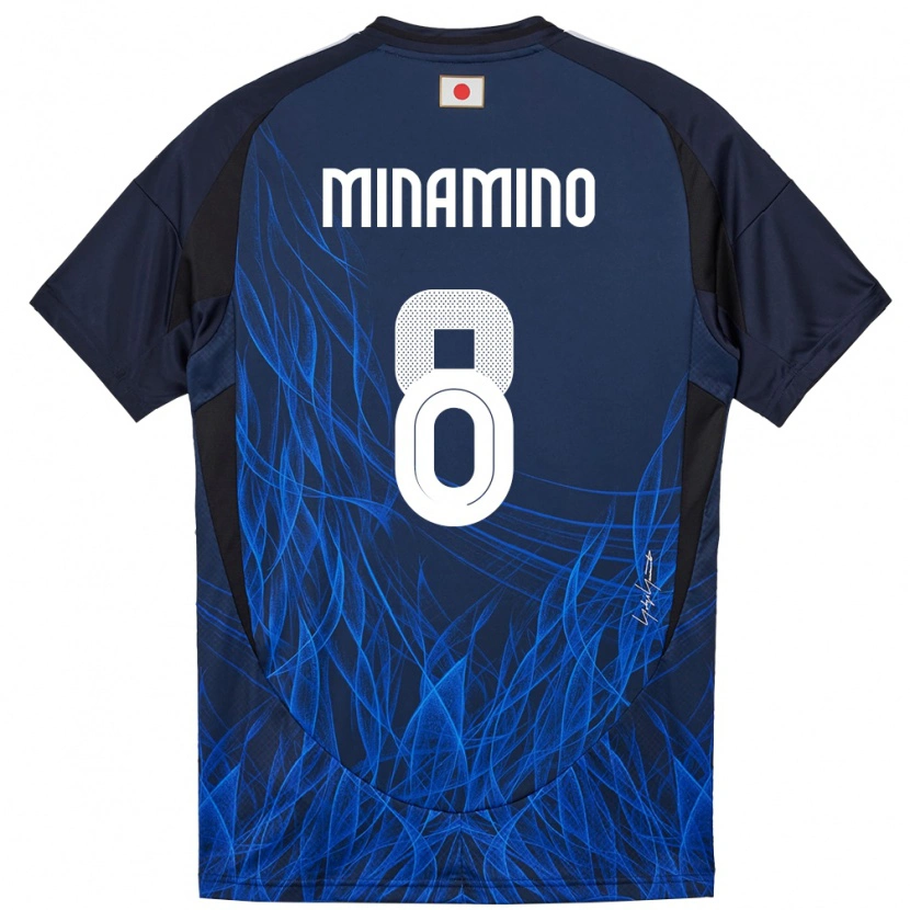 Danxen Børn Japan Takumi Minamino #8 Mørkeblå Hjemmebane Spillertrøjer 24-26 Trøje T-Shirt