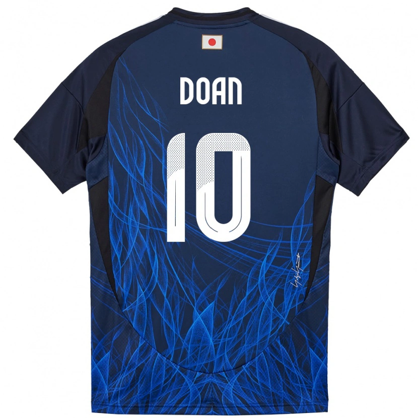 Danxen Børn Japan Ritsu Doan #10 Mørkeblå Hjemmebane Spillertrøjer 24-26 Trøje T-Shirt