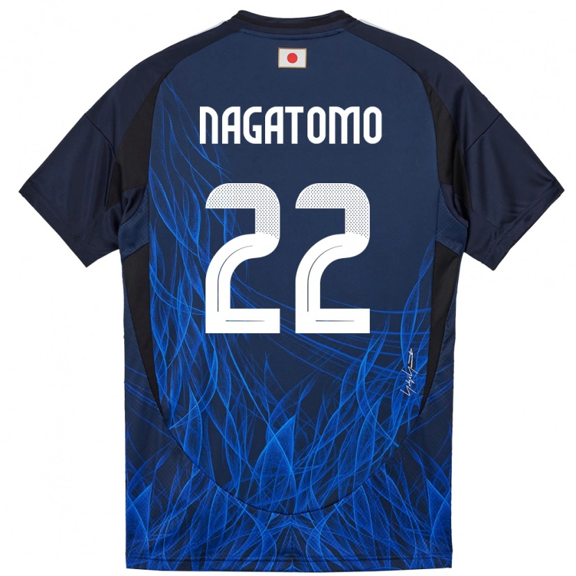 Danxen Børn Japan Yuto Nagatomo #22 Mørkeblå Hjemmebane Spillertrøjer 24-26 Trøje T-Shirt