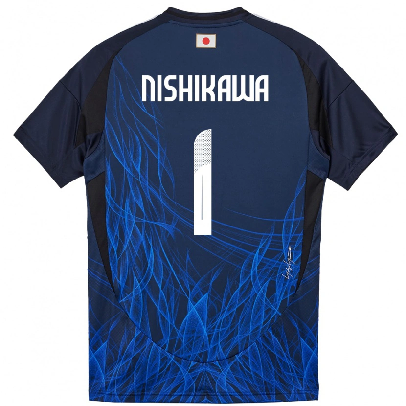 Danxen Børn Japan Genki Nishikawa #1 Mørkeblå Hjemmebane Spillertrøjer 24-26 Trøje T-Shirt