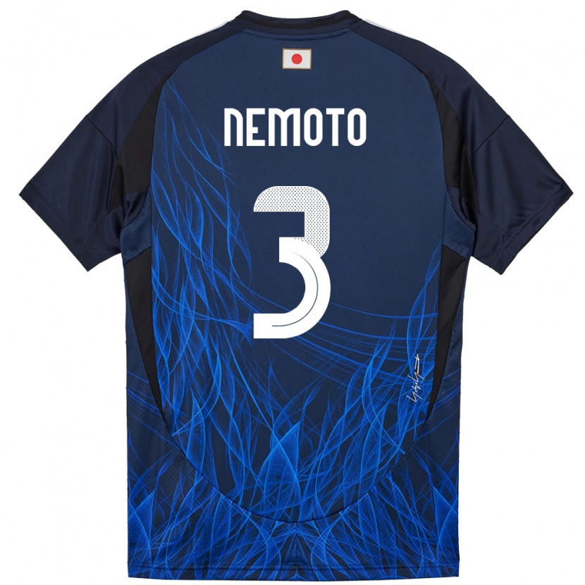 Danxen Børn Japan Kenta Nemoto #3 Mørkeblå Hjemmebane Spillertrøjer 24-26 Trøje T-Shirt