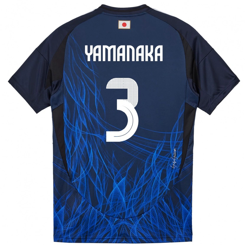 Danxen Børn Japan Yuki Yamanaka #3 Mørkeblå Hjemmebane Spillertrøjer 24-26 Trøje T-Shirt