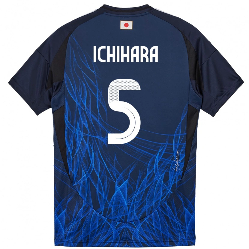 Danxen Børn Japan Rion Ichihara #5 Mørkeblå Hjemmebane Spillertrøjer 24-26 Trøje T-Shirt