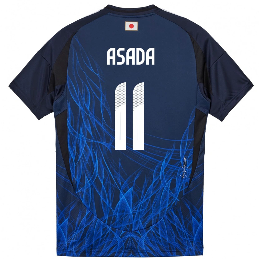 Danxen Børn Japan Hiroto Asada #11 Mørkeblå Hjemmebane Spillertrøjer 24-26 Trøje T-Shirt