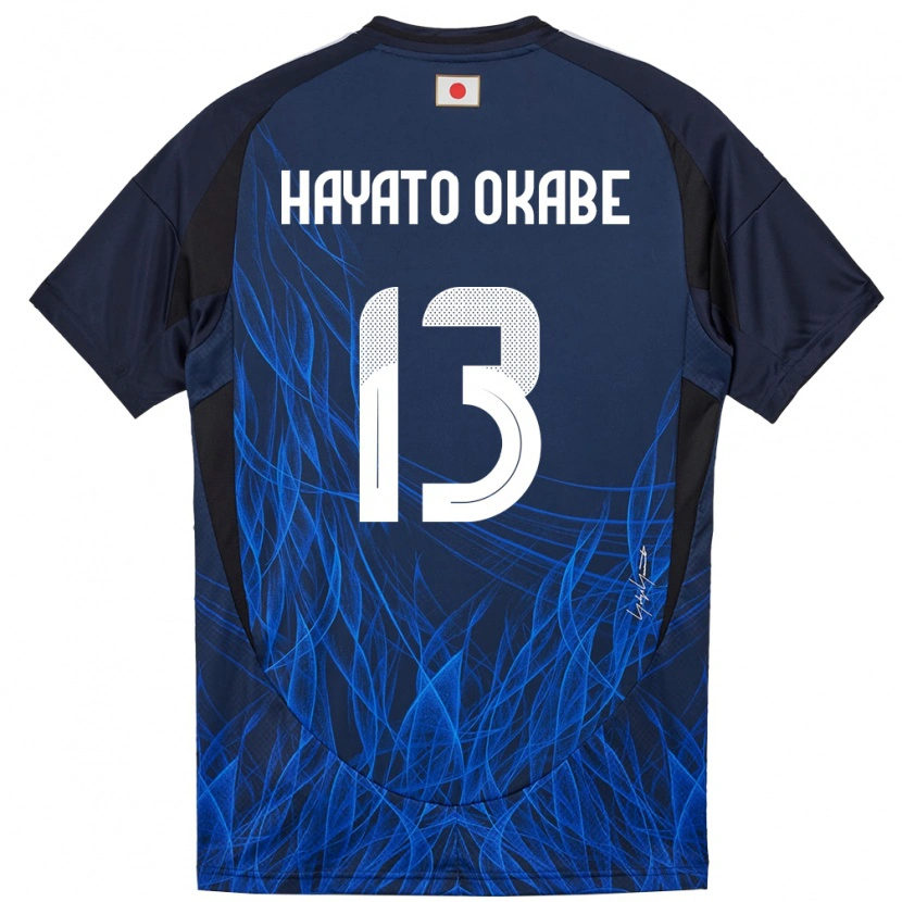 Danxen Børn Japan Tariqkani Hayato Okabe #13 Mørkeblå Hjemmebane Spillertrøjer 24-26 Trøje T-Shirt