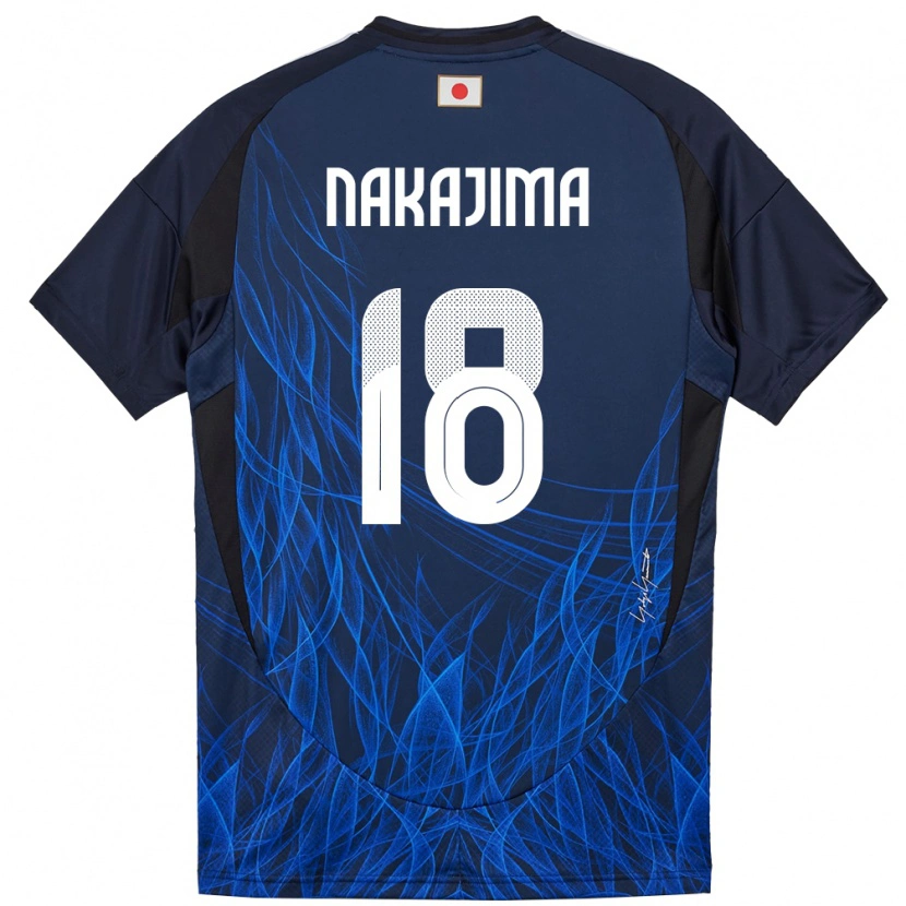 Danxen Børn Japan Yotaro Nakajima #18 Mørkeblå Hjemmebane Spillertrøjer 24-26 Trøje T-Shirt