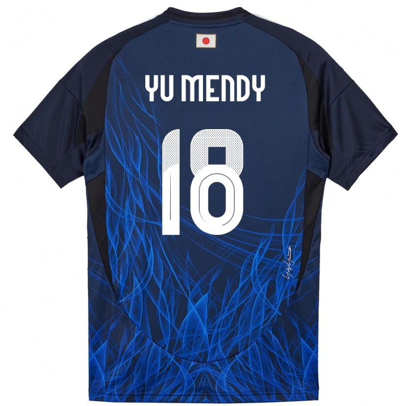 Danxen Børn Japan Simon Yu Mendy #18 Mørkeblå Hjemmebane Spillertrøjer 24-26 Trøje T-Shirt