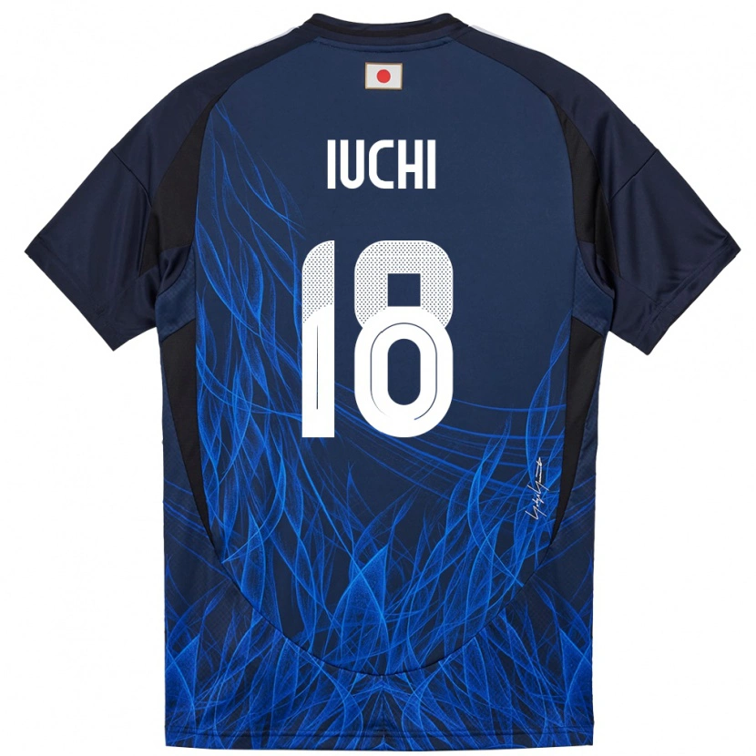 Danxen Børn Japan Yosuke Iuchi #18 Mørkeblå Hjemmebane Spillertrøjer 24-26 Trøje T-Shirt