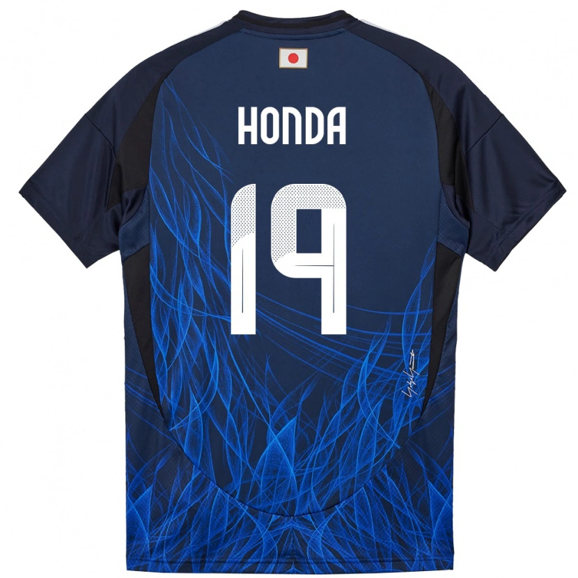 Danxen Børn Japan Fuchi Honda #19 Mørkeblå Hjemmebane Spillertrøjer 24-26 Trøje T-Shirt