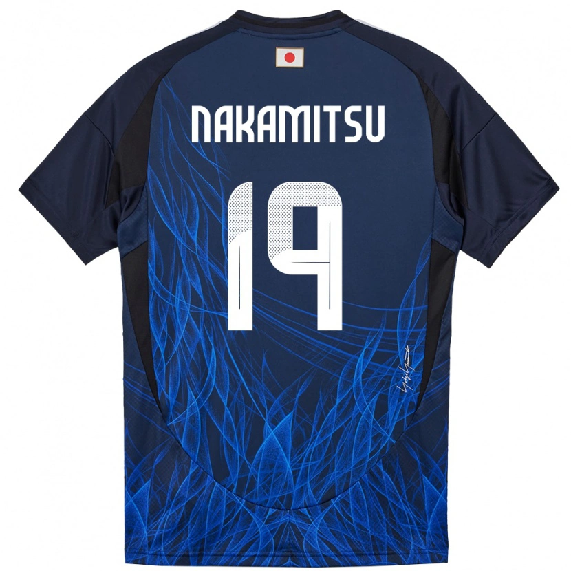 Danxen Børn Japan Kanata Nakamitsu #19 Mørkeblå Hjemmebane Spillertrøjer 24-26 Trøje T-Shirt