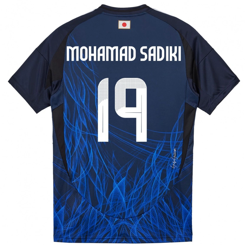 Danxen Børn Japan Mohamad Sadiki Wade #19 Mørkeblå Hjemmebane Spillertrøjer 24-26 Trøje T-Shirt