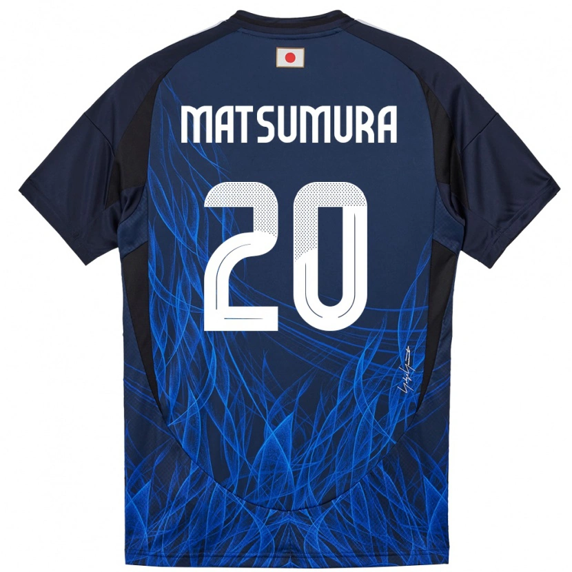 Danxen Børn Japan Yuta Matsumura #20 Mørkeblå Hjemmebane Spillertrøjer 24-26 Trøje T-Shirt