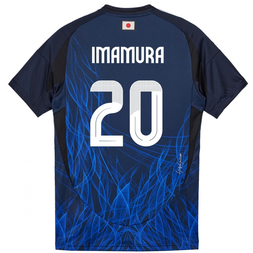 Danxen Børn Japan Ryoya Imamura #20 Mørkeblå Hjemmebane Spillertrøjer 24-26 Trøje T-Shirt