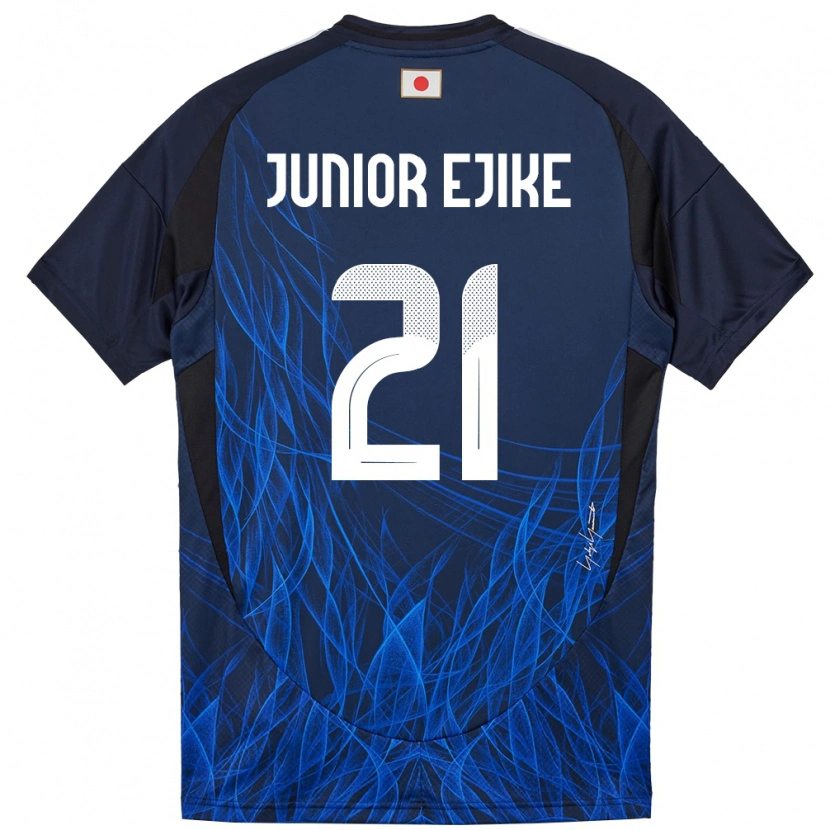 Danxen Børn Japan Ibuki Vincent Junior Ejike #21 Mørkeblå Hjemmebane Spillertrøjer 24-26 Trøje T-Shirt