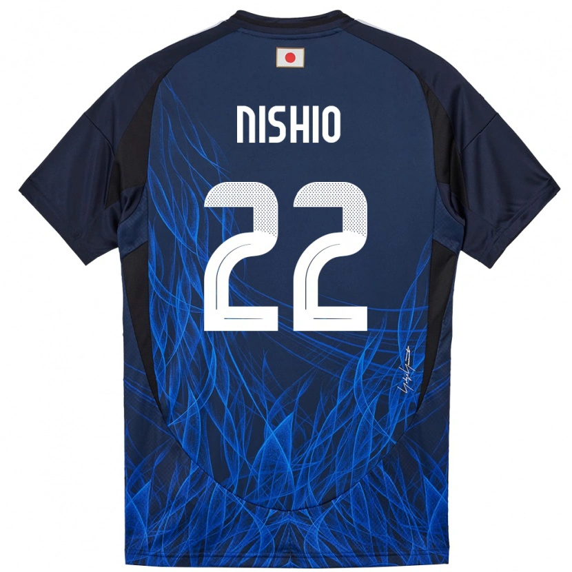 Danxen Børn Japan Ryuya Nishio #22 Mørkeblå Hjemmebane Spillertrøjer 24-26 Trøje T-Shirt