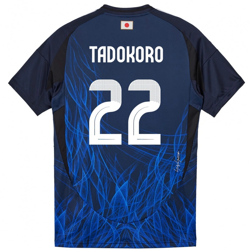 Danxen Børn Japan Rio Tadokoro #22 Mørkeblå Hjemmebane Spillertrøjer 24-26 Trøje T-Shirt