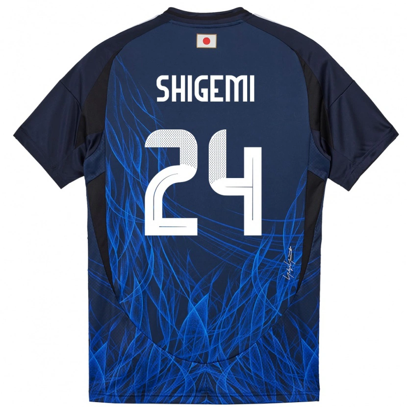 Danxen Børn Japan Masato Shigemi #24 Mørkeblå Hjemmebane Spillertrøjer 24-26 Trøje T-Shirt