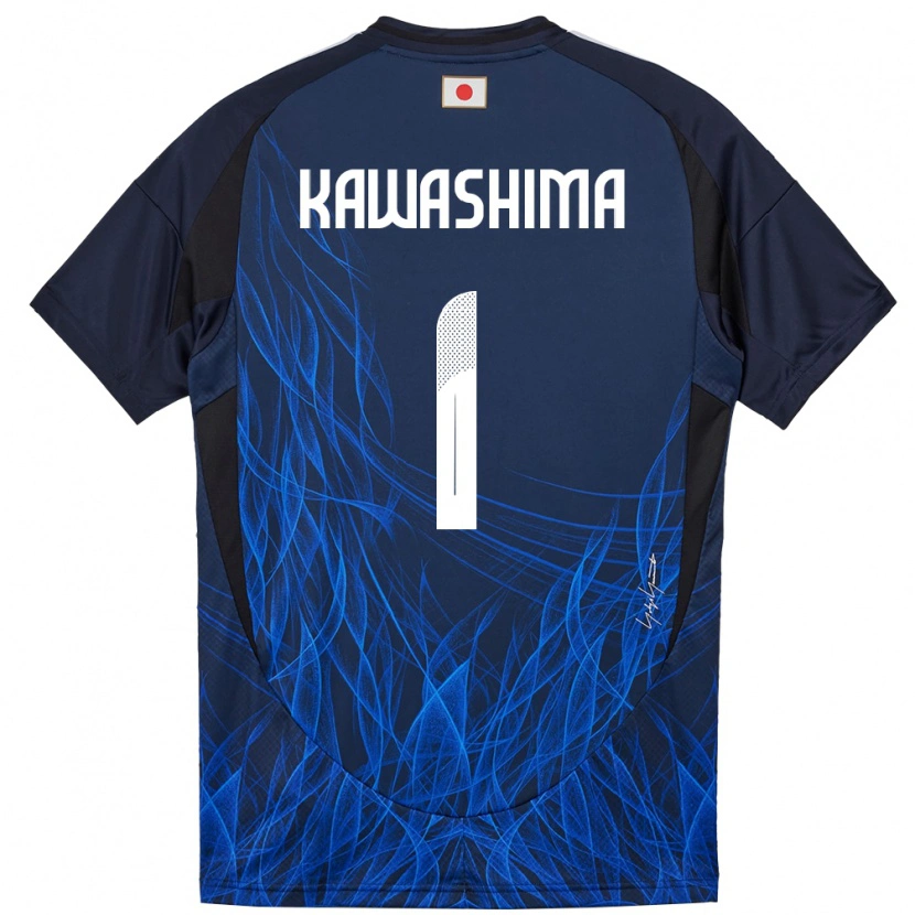 Danxen Børn Japan Eiji Kawashima #1 Mørkeblå Hjemmebane Spillertrøjer 24-26 Trøje T-Shirt