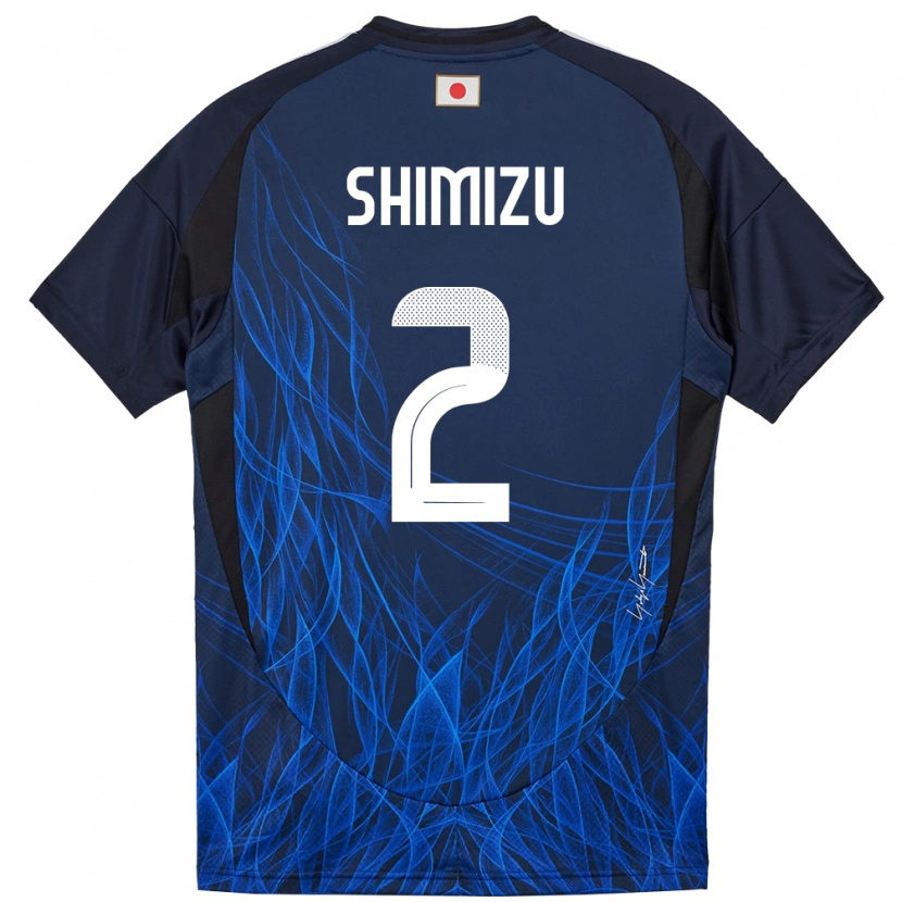 Danxen Børn Japan Risa Shimizu #2 Mørkeblå Hjemmebane Spillertrøjer 24-26 Trøje T-Shirt