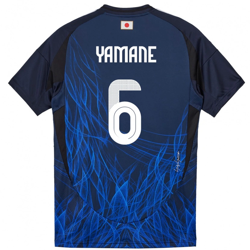 Danxen Børn Japan Riku Yamane #6 Mørkeblå Hjemmebane Spillertrøjer 24-26 Trøje T-Shirt