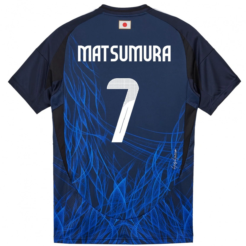 Danxen Børn Japan Kosuke Matsumura #7 Mørkeblå Hjemmebane Spillertrøjer 24-26 Trøje T-Shirt