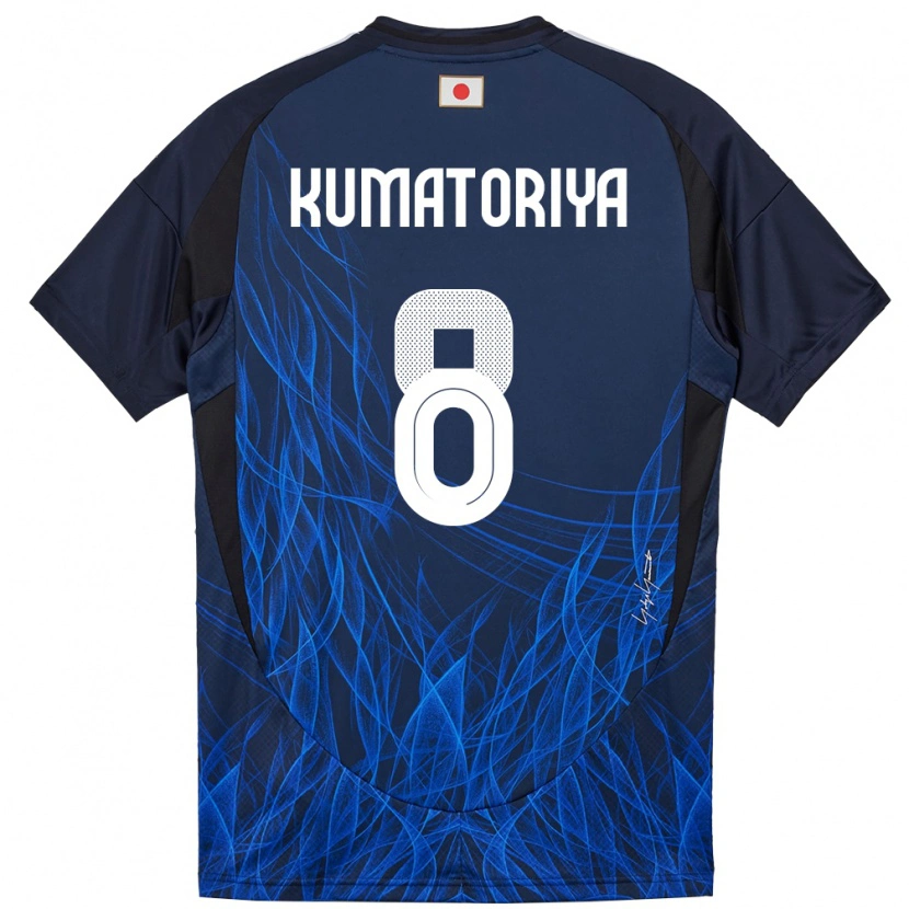 Danxen Børn Japan Issei Kumatoriya #8 Mørkeblå Hjemmebane Spillertrøjer 24-26 Trøje T-Shirt