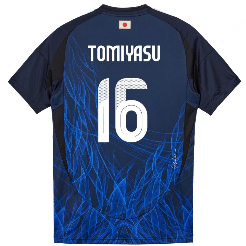 Danxen Børn Japan Takehiro Tomiyasu #16 Mørkeblå Hjemmebane Spillertrøjer 24-26 Trøje T-Shirt