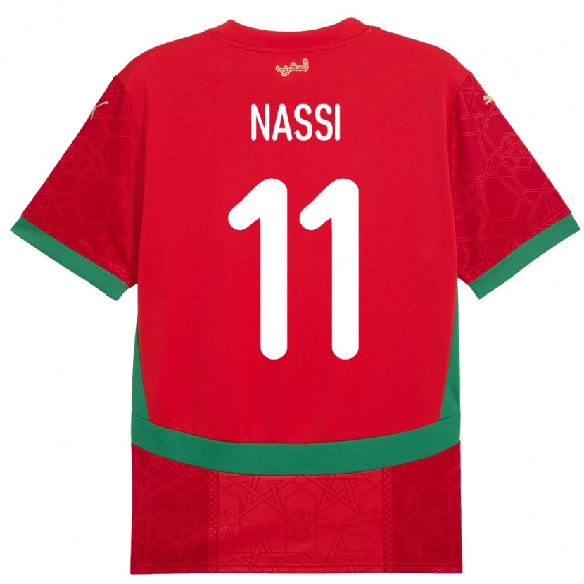 Danxen Børn Marokko Walid Nassi #11 Rød Hjemmebane Spillertrøjer 24-26 Trøje T-Shirt