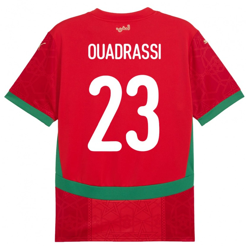 Danxen Børn Marokko Dalil Ouadrassi #23 Rød Hjemmebane Spillertrøjer 24-26 Trøje T-Shirt